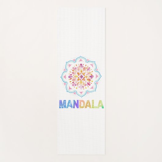 MANDALA GEKLEURDE LOTUS BLOEM YOGAMAT (Voorkant)