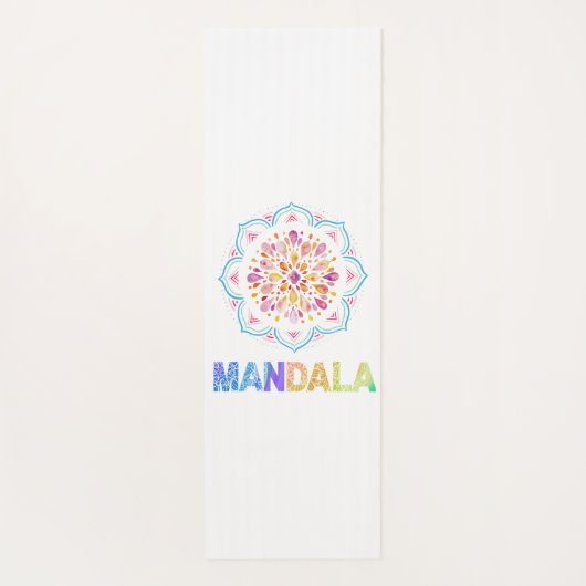 MANDALA GEKLEURDE LOTUS BLOEM YOGAMAT (Achterkant)