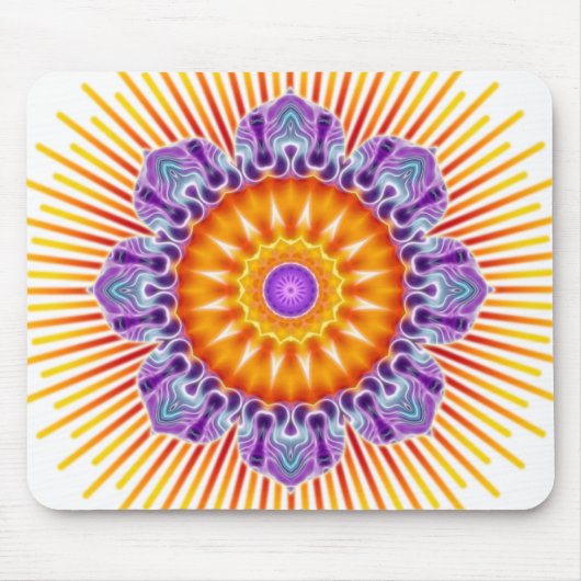Mandala gele violet muismat (Voorkant)