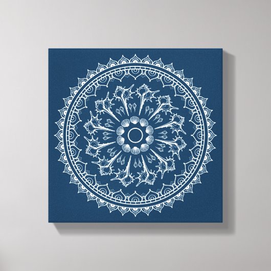 Mandala gemaakt van Seashells Canvas Afdruk (Voorkant)