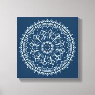 Mandala gemaakt van Seashells Canvas Afdruk