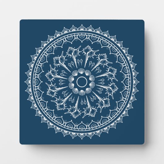 Mandala gemaakt van Seashells Fotoplaat (Voorkant)