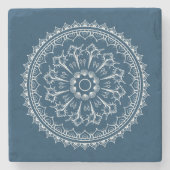 Mandala gemaakt van Seashells Stenen Onderzetter (Voorkant)