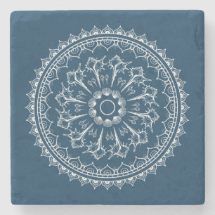 Mandala gemaakt van Seashells Stenen Onderzetter