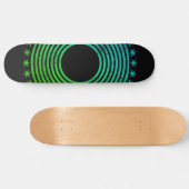Mandala Geometric Abstract Pattern Green Black Persoonlijk Skateboard (Horizontaal)
