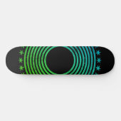 Mandala Geometric Abstract Pattern Green Black Persoonlijk Skateboard (Horizontaal)