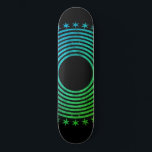 Mandala Geometric Abstract Pattern Green Black Persoonlijk Skateboard<br><div class="desc">Een prachtig mandala symmetrisch geometrisch patroon van cirkels en sterren skateboard. Vette en unieke stijl. Groen en zwart.</div>