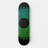 Mandala Geometric Abstract Pattern Green Black Persoonlijk Skateboard (Voorkant)