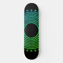 Mandala Geometric Abstract Pattern Green Black Persoonlijk Skateboard