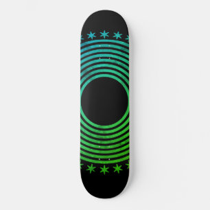 Mandala Geometric Abstract Pattern Green Black Persoonlijk Skateboard