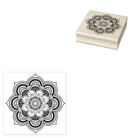 Mandala Geometric design Rubberstempel (Gestempeld)