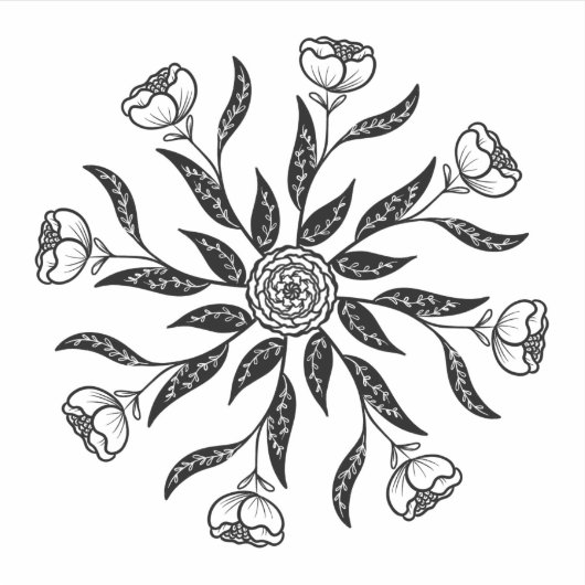 Mandala Geometric Flower Sticker (Voorkant)