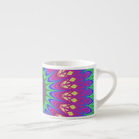 Mandala Geometric Psychedelic Retro Hippie Espresso Kop (Rechts)