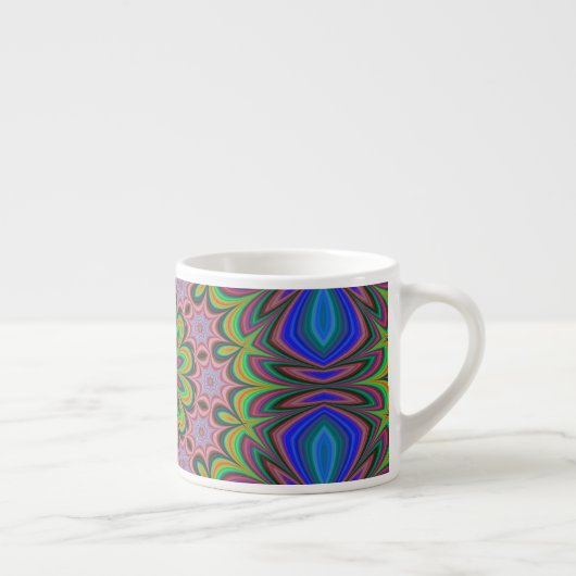 Mandala Geometric Rosette Retro Hippie Espresso Kop (Rechts)