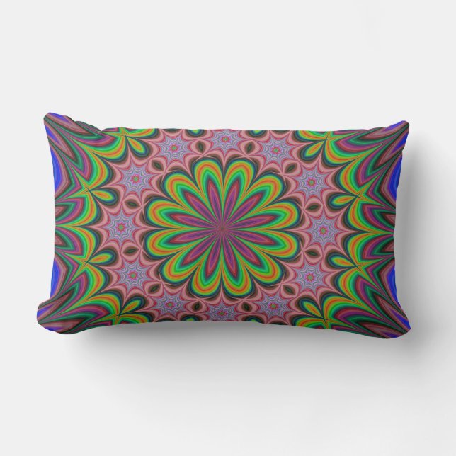 Mandala Geometric Rosette Retro Hippie Kussen (Voorkant)