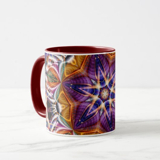 Mandala Geometric Rosette Retro Hippie Mok (Voorkant links)