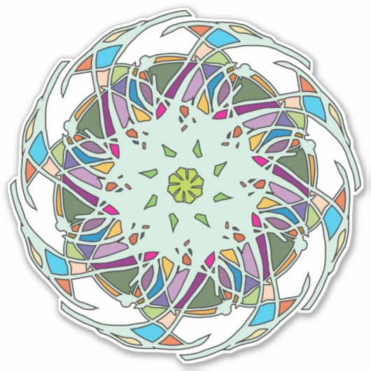 Mandala geometric Sticker (Voorkant)