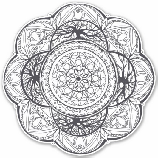 Mandala geometric Sticker (Voorkant)