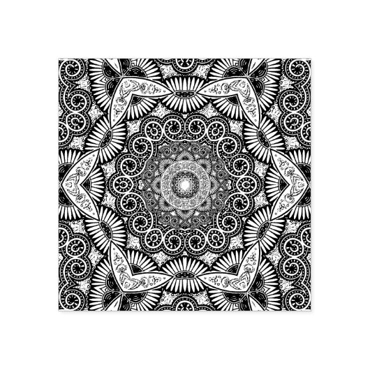 Mandala geometrisch ontwerp rubberstempel (Afrduk)