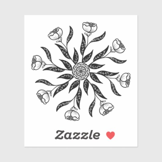 Mandala Geometrische Bloem Sticker (Vel)