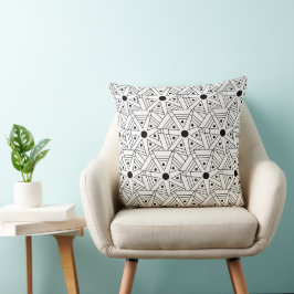 Mandala Geometrische zwart-wit geometrische Kussen