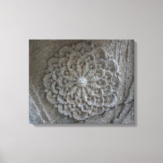 Mandala gesneden steen foto single canvas afdruk (Voorkant)