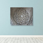 Mandala gesneden steen foto single canvas afdruk (Insitu (Houten vloer))