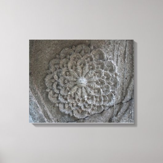 Mandala gesneden steen foto single canvas afdruk (Voorkant)