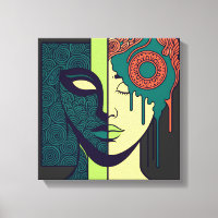 Mandala Gespleten Gezicht Abstracte Kunst