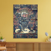 Mandala (geverfd perkament) canvas afdruk (Insitu (Woonkamer))