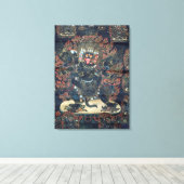 Mandala (geverfd perkament) canvas afdruk (Insitu (Houten vloer))