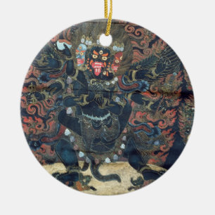 Mandala (geverfd perkament) keramisch ornament