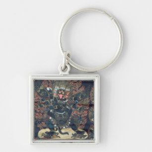 Mandala (geverfd perkament) sleutelhanger