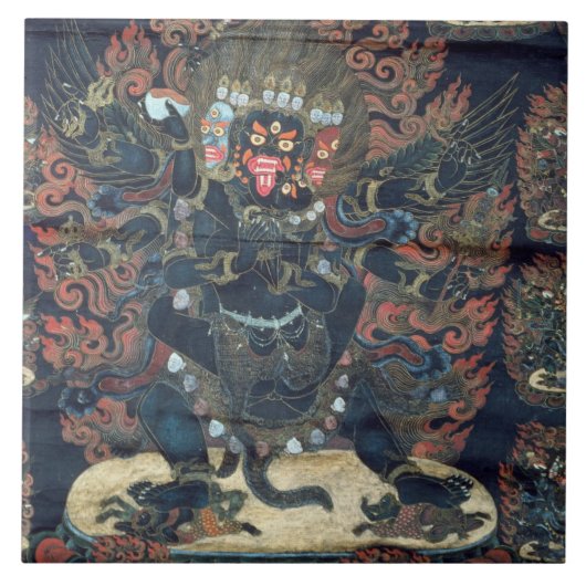 Mandala (geverfd perkament) tegeltje (Voorkant)