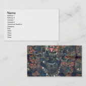 Mandala (geverfd perkament) visitekaartje (Voorkant / Achterkant)