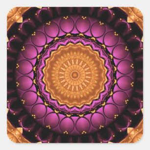 Mandala-gevoel van eigenwaarde gecreëerd door Tutt Vierkante Sticker