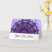 Mandala Gevouwen Wenskaart Kaart (Gele Bloem)