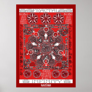 MANDALA GICLEE PRINT "FRACTAL INFINITY"
