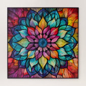 Mandala Glas in lood puzzel (Horizontaal)