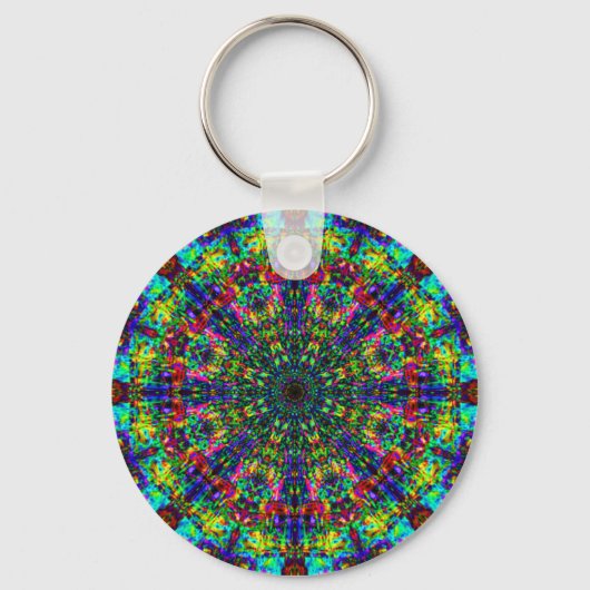 Mandala Glas in lood: sleutelhanger (Voorkant)