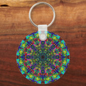 Mandala Glas in lood: sleutelhanger (Voorkant)