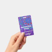Mandala Glitter terug naar school Bathroom Pass Badge (Handheld)