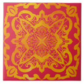 mandala,gold,barok,elegant ceramic tile tegeltje (Voorkant)