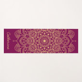 Mandala Gold Color Custom Yoga Mat (Voorkant (horizontaal))
