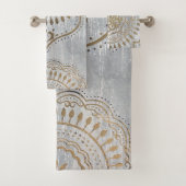 Mandala Gold Design Bad Handdoek (Insitu)