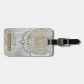 Mandala Gold Design Bagagelabel (Voorkant horizontaal)