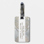 Mandala Gold Design Bagagelabel (Achterkant verticaal)