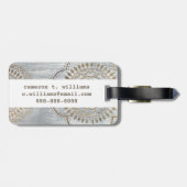 Mandala Gold Design Bagagelabel (Achterkant horizontaal)