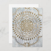 Mandala Gold Design Briefkaart (Voorkant / Achterkant)