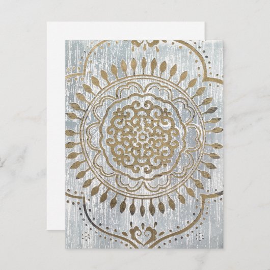 Mandala Gold Design Briefkaart (Voorkant / Achterkant)